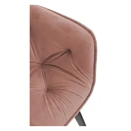 CLP 2er Set Stuhl Tanna Samt I Esszimmerstuhl Mit Armlehne I Gesteppter Polsterstuhl