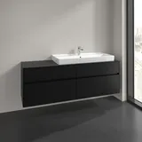 Villeroy & Boch Collaro Waschtischunterschrank C030B0VL 160x54,8x50cm, Waschtisch rechts, LED-Beleuchtung 12W, Volcano black