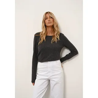 Just Cashmere Kaschmir-Pullover "Vivian" in Anthrazit - S