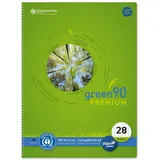 Staufen Collegeblock green PREMIUM Lineatur 28 kariert DIN A4 Innen- und Außenrand, 1 Block