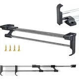 ALUSFERA Ausziehbare Kleiderstange - Kleiderbügelhalter Ausziehbar aus Metall - Schrankstange Verstellbar für Platzersparnis und bessere Zugänglichkeit