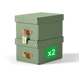 Leitz Puro Aufbewahrungsbox 20 x 28 x 15 cm 2-tlg. grün