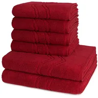 Ross Cashmere feeling Handtuch-Set (6-teilig) Handtücher 6 ct Dunkelrot