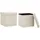 vidaXL Hocker mit Stauraum 2 Stk. Leinenoptik 0 x 0 x 0 cm Cremeweiß