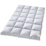 Bach's Bettenwelt Daunendecke Typ Eiderdaune Silverstar 90/10 Daune Klasse 1 Ganzjahresdecke mit Außensteg leicht und kuschelig Deutscher Hersteller Klimaneutral hergestellt vom Bettenfachgeschäft (155x220 cm)