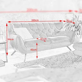 KAWOLA 2,5-Sitzer Charme Cord taupe