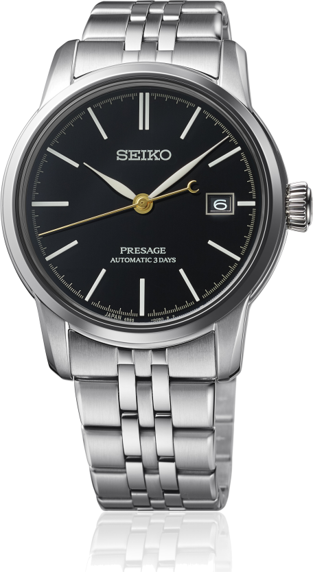 Seiko Presage Automatik 3 Tage - Craftsmanship Series deep black" SPB405J1" - tiefschwarzes Urushi-Lack-Zifferblatt,silber - 40,2mm