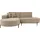 WFL GROUP Ecksofa Hana Loft 3-Sitzer Ecke Links Boucle Dunkelbeige 241/80/168 cm