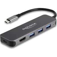 Delock 3 Port USB Hub und 4K HDMI Ausgang mit USB Type-CTM