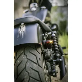 HEINZ BIKES Winglet 3-in-1 Blinker für Motorrad Schwarz