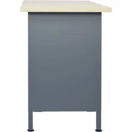 vidaXL Werkbank Schwarz 120x60x85 cm Stahl - vidaXL