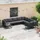 vidaXL Garten-Lounge-Set 9-tlg. schwarz