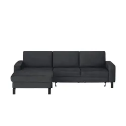 Ecksofa  Coline Move , schwarz , Maße (cm): B: 258 H: 85 T: 185