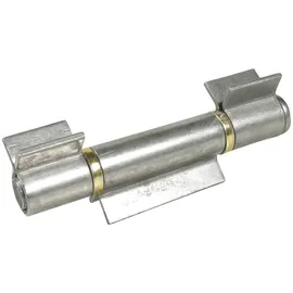 IBFM Anschweißband offen 3-teilig V-lappen Stahl blank; Stift 20 mm mit Messinring