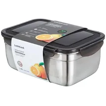 Lock & Lock LocknLock Edelstahl Vorratsdose mit Deckel, 1,9 L, 225 × 160 × 85 mm, BPA-Frei, Spülmaschinengeeignet, Gefriertruhengeeignet bis -20°C, Edelstahl Aufbewahrungsbox mit Deckel