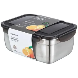 Lock & Lock LocknLock Edelstahl Vorratsdose mit Deckel, 1,9 L, 225 × 160 × 85 mm, BPA-Frei, Spülmaschinengeeignet, Gefriertruhengeeignet bis -20°C, Edelstahl Aufbewahrungsbox mit Deckel