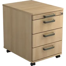 Hammerbacher Eiche Rollcontainer 42,8 x 59 x 58 cm braun