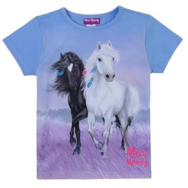 Miss Melody - T-Shirt Miss Melody - Black Angel & Miss Melody in serenity blue, Gr.116,