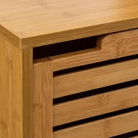 5five simply smart Simply Smart Sicela Stehender Badezimmerschrank 38 x 33 x 168 cm Braun MDF/Massivholz