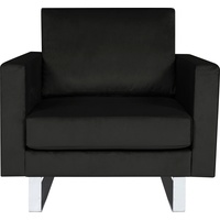 Alte Gerberei Sessel »Velina«, mit Metallkufen, schwarz