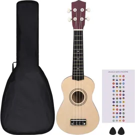 vidaXL Ukulele Set Sopran Ukulele, Braun