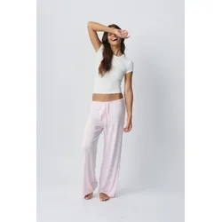 Gina Tricot - drawstring wide trousers - Weite hosen - Pink - S - Dame - Pink - S