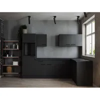 Respekta Winkelküche 280 x 172 cm grau matt