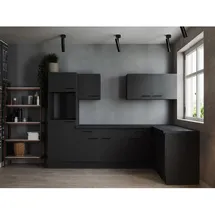 Respekta Winkelküche 280 x 172 cm grau matt