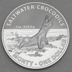 Silbermünze 1oz Krokodil-Monty 2016 Australian Saltwater Crocodiles (Australien)