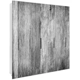 Banjado Großer Schlüsselkasten Glas 30x30cm Weiß Scharnier Links 50 Haken Beschreibbar Magnetisch Motiv Holz Monochrom