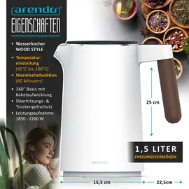 Arendo 1,5 l Weiß