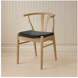 Hammel Furniture Stuhl Freja, Esszimmerstuhl, Wohnzimmerstuhl, Massivholz, gepolsterte Sitzfläche, versch. Farbvarianten schwarz