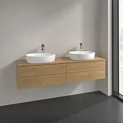 Villeroy und Boch Antao Waschtisch-Unterschrank K28011HN 160x36x50cm, Waschbeckenplattenfarbe honey oak, honey oak