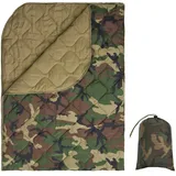 FYRTA Poncho Liner, Campingdecke Outdoor 150X200cm, wasserdichte Picknickdecken Camouflage, Jagd Decke Winter für kaltes Wetter, Picknick, Strand, Garten, Shelter-Jungle