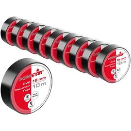 POPPSTAR Isolierband 1008618, schwarz, (18mm x 10m
