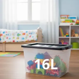BigDean Aufbewahrungsbox 16 L 1-tlg. schwarz