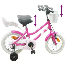 vidaXL Kinderfahrrad 16 Zoll Dunkelrosa
