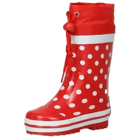 Playshoes Gummistiefel Rot/Punkte 32,5