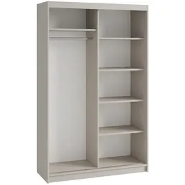 beautysofa Schwebetürenschrank Donatello 120 x 204,5 x 60 cm Beige