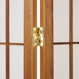 Homestyle4u Paravent Raumteiler 4 teilig Holz Braun Sichtschutz Trennwand - Braun