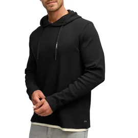 Indicode Kapuzenshirt "INMarto", Herren, Gr. XL, schwarz, Single Jersey, Obermaterial: 60% Baumwolle, 40% Polyester, unifarben, regular fit hüftlang, Rundhals, Shirts Kapuzenshirt