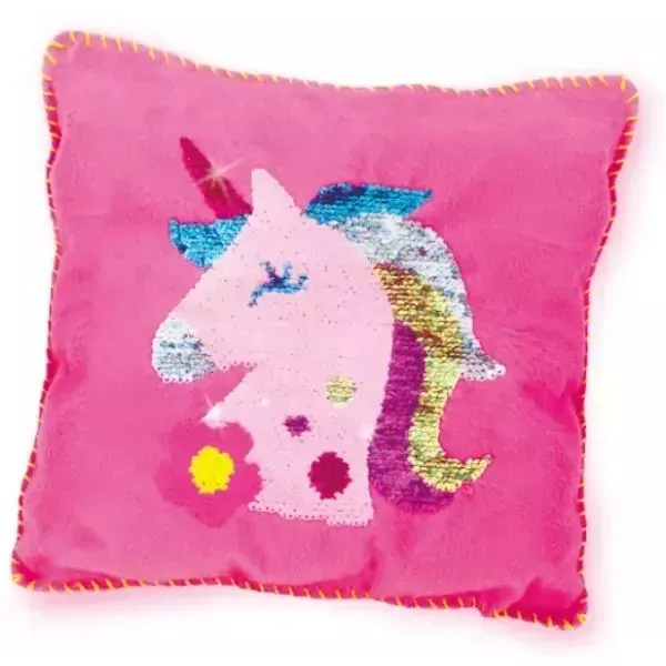 Kissen mit Pailletten-Einhorn - verschiedene Ausführungen
