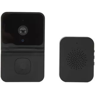 Kabellose Video-Türklingelkamera mit Kabellosem Gong, 2K HD, Personenerkennung, Nachtsicht, 2-Wege-, IP65, Wiederaufladbarer Akku, für IOS
