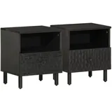 vidaXL Nachtschrank 2 Stk. 40 x 33 x 46 cm Schwarz