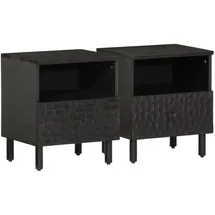 vidaXL Nachtschrank 2 Stk. 40 x 33 x 46 cm Schwarz