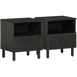 vidaXL Nachtschrank 2 Stk. 40 x 33 x 46 cm Schwarz