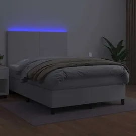 vidaXL Boxspringbett 140 x 200 cm Weiß