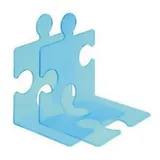 HAN CD/Buchstütze Puzzle im 2er-Pack transluzent blau