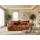 WFL GROUP Schlafcouch Bouclé 3-Sitzer Terracotta