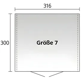 Biohort Europa 7 3,16 x 3,00 m dunkelgrau-metallic